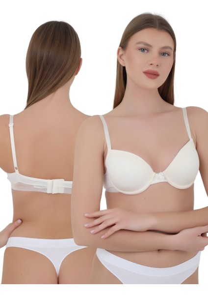 Kadın Dantel Detaylı Pamulu Dolgusuz Sütyen LİNGHT B CUP