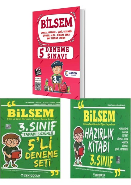 3. Sınıf Bilsem Hazırlık Kitabı / Deneme Sınav Seti 3 Kitap fiyatları