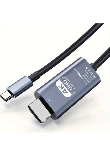 Ultra Hd 4k Type-C Hdmı Adaptör Kablosu Yüksek Hızlı 60hz Ekran Görüntü Aktarım Kablosu