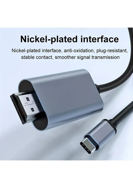 Ultra Hd 4k Type-C Hdmı Adaptör Kablosu Yüksek Hızlı 60hz Ekran Görüntü Aktarım Kablosu fiyatları