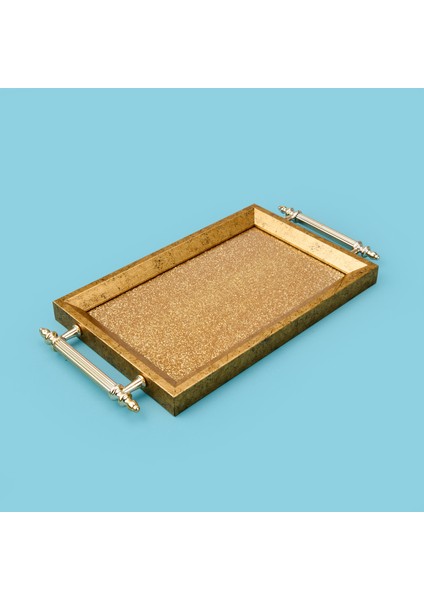 Kitchen Mini Tepsi - Gold - 29X18 cm