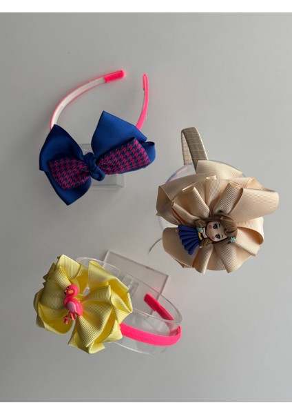 Renkli ve Sevimli Çocuk Saç Taçları 3'lü Set – Şık Tasarımlar