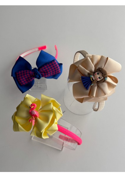 Renkli ve Sevimli Çocuk Saç Taçları 3'lü Set – Şık Tasarımlar fırsatları