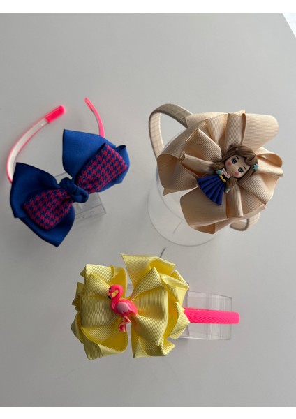 Renkli ve Sevimli Çocuk Saç Taçları 3'lü Set – Şık Tasarımlar indirimleri