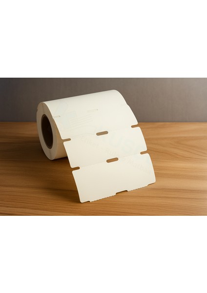 1 Adet 38MMX100MM 500'LÜK Orta Delikli/çentikli Lamine Karton Raf Etiketi / Kuşçu Etiket fırsatları