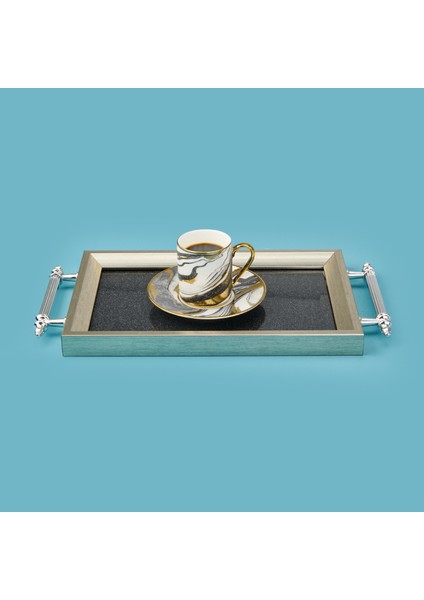 Kitchen Mini Tepsi - Silver - 29X18 cm