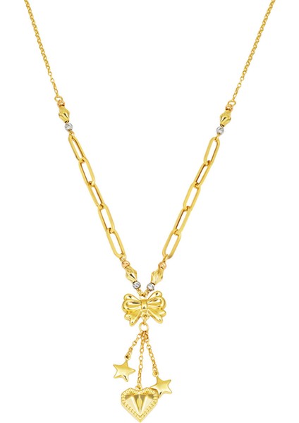 Kalpli 14 Ayar Altın Pandora Kolye