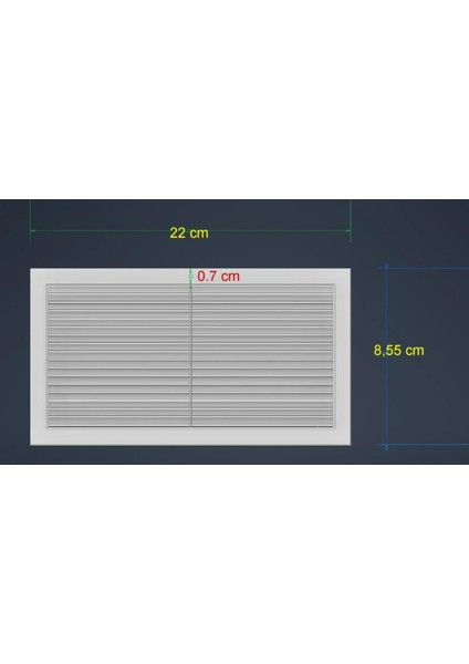 Kapı Altı Menfez Kapak 22*8,5 1 Çift (2 Adet) Gri modelleri
