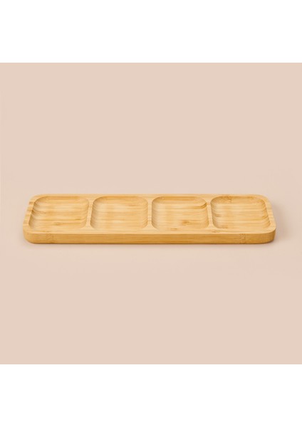 Bambu Servis Tabağı - Açık Kahverengi - 33 cm