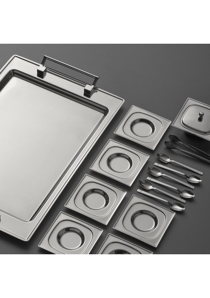 Pluto 16 Parça 6 Kişilik Çelik Çay Seti