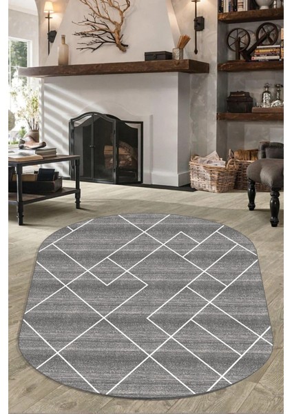 Dijital Kaymaz Yıkanabilir Modern Salon Halısı Mutfak Halısı Koridor Halısı Oval Halı Yolluk DC-4099 Oval fiyatları