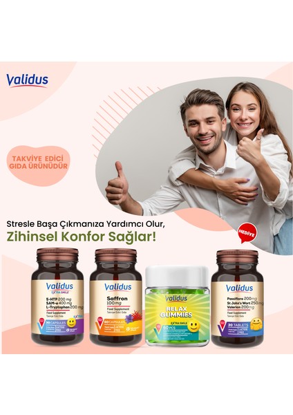 Stress Destek Seti - Extra Smile - Relax - 5 http - Saffron
