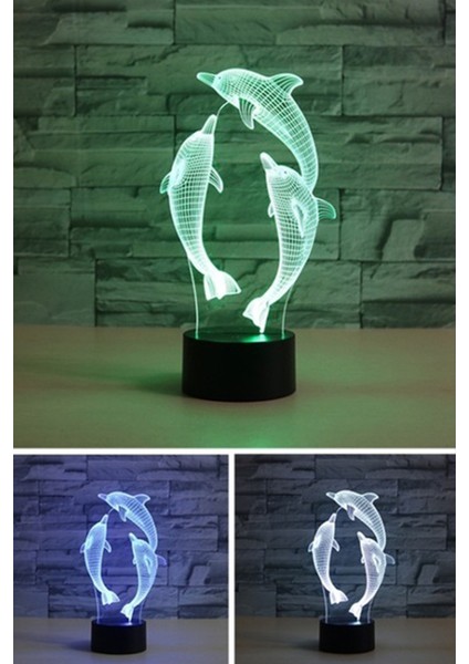 Yunus Şeklinde Gece Lambası LED Dekor Aydınlatma Gece Lambası