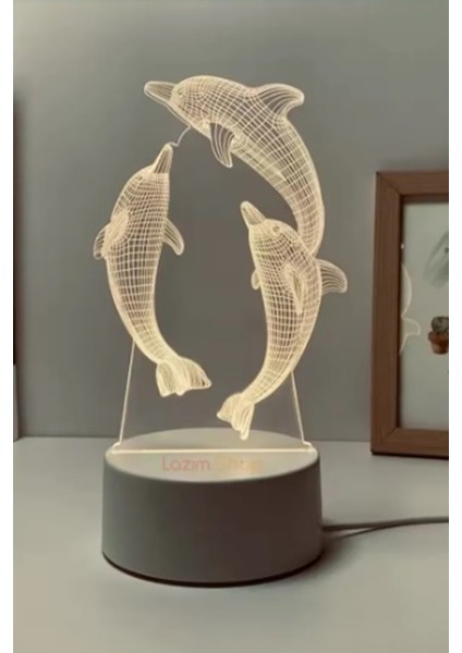 Yunus Şeklinde Gece Lambası LED Dekor Aydınlatma Gece Lambası modelleri