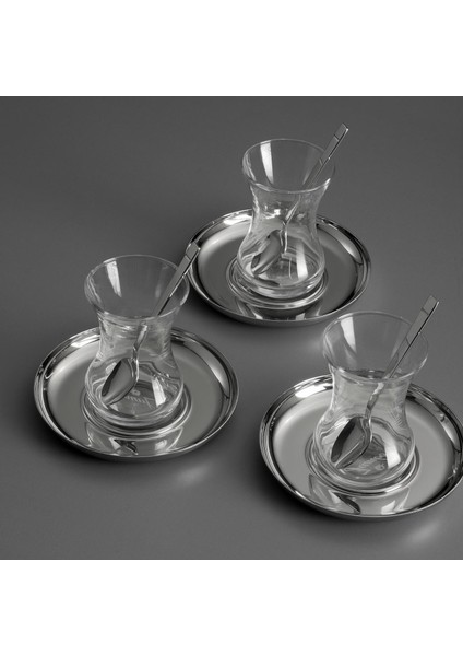 Mia 18 Parça 6 Kişilik Çelik Çay Seti fiyatları