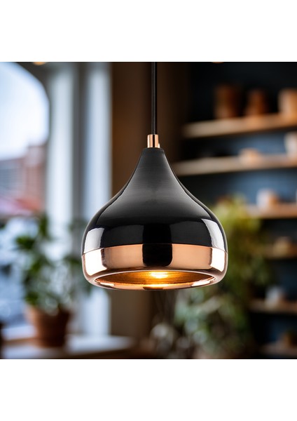 Luminoso Tekli Sarkıt Aydınlatma Metal Gövde Bakır Kaplama, Ev, Ofis, Cafe, Restoran Avizeleri, E27 Duy modelleri