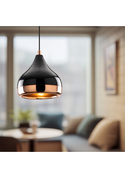 Luminoso Tekli Sarkıt Aydınlatma Metal Gövde Bakır Kaplama, Ev, Ofis, Cafe, Restoran Avizeleri, E27 Duy indirimleri