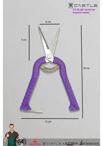 LZ-K35 Bağ Bahçe Bitki Çiçek Gül Üzüm Narenciye Budama Makası Set ( 3 Adet ) modelleri