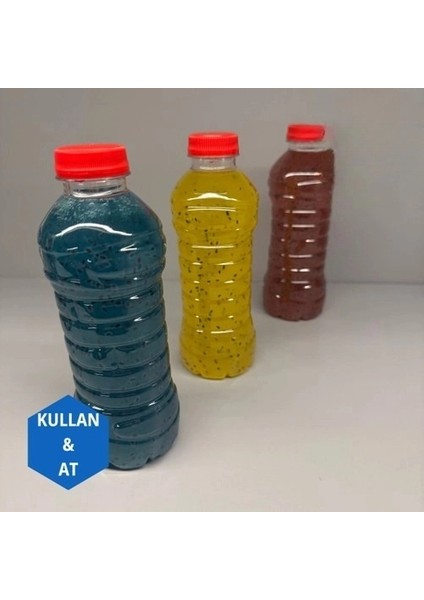 18 Adet 330 ml Kullan At, Detox, Meyve Suyu, Sporcu ,diyet ,pet Şişe Kırmızı Kilitli Kapaklı