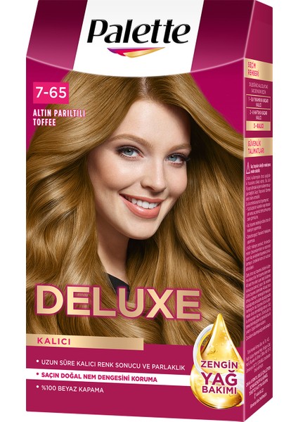 Deluxe Kalıcı Renkler 7-65 Altın Parıltılı Toffee Saç Boyası fiyatları