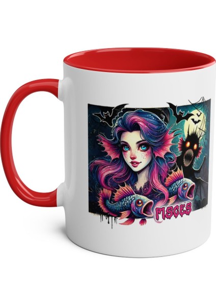 Balık Burcu Baskılı Kupa