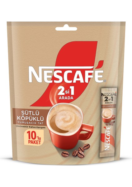 2si1 Arada Sütlü Köpüklü Çözünebilir Kahve 10G 10'lu Paket 10X4 fiyatları