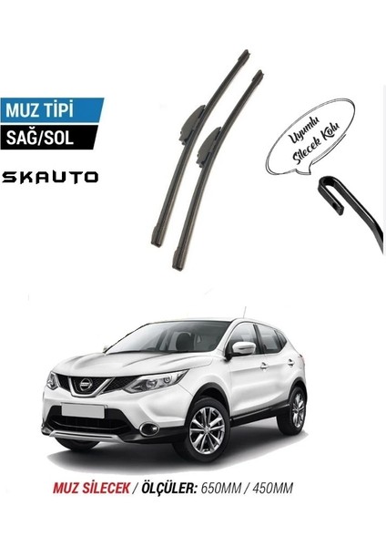 Nissan Qashqai Ön Cam Muz Silecek Takımı (2014-2021)