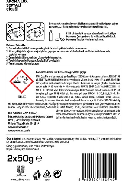 Aroma Lux Tuvalet Bloğu Şeftali Çiçeği 100G