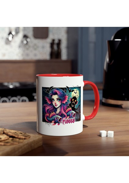 Balık Burcu Baskılı Kupa