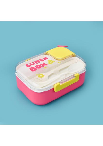 Lunch Box Yemek Kabı - Pembe / Sarı - 1,1 Lt