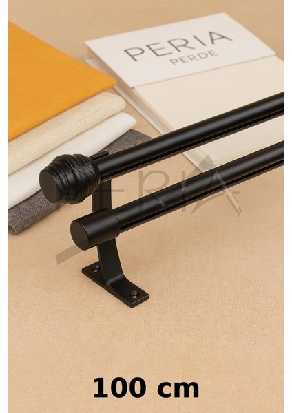 Alüminyum Siyah Iki Kanallı Rustik