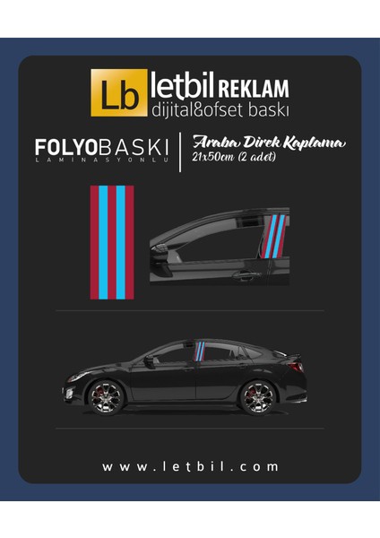 Araba Etiketleri, Tuning Kaplama, Direk Folyosu - Ts