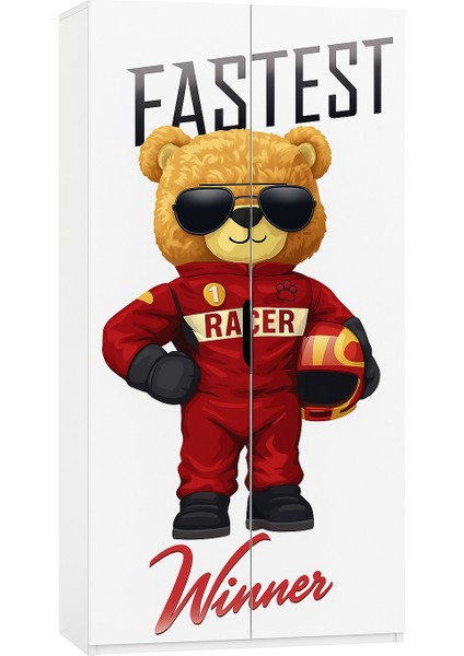 Fastest Bear Yarışçı Temalı Gardırop