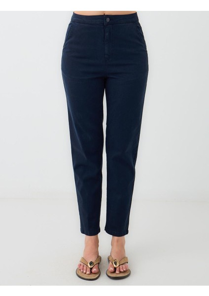 Lacivert Normal Bel Normal Paça Gabardin Pantolon fırsatları