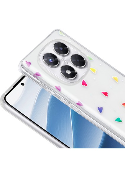 Xiaomi Redmi Note 14 Pro 4g Uyumlu Kılıf Şeffaf Folk Sert Kapak Figürlü Kalp fiyatları