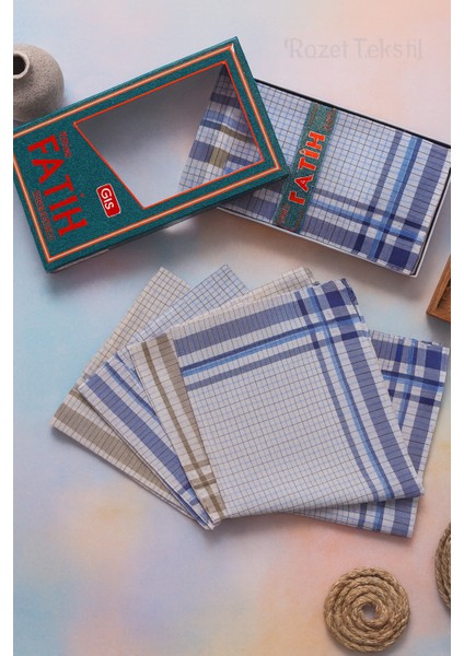 Kutulu Kumaş Mendil 40X40 cm Düzine 12 Adet indirimleri