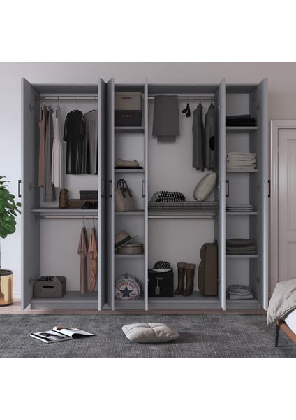6 Kapaklı Gardrop 180CM G-06 fırsatları