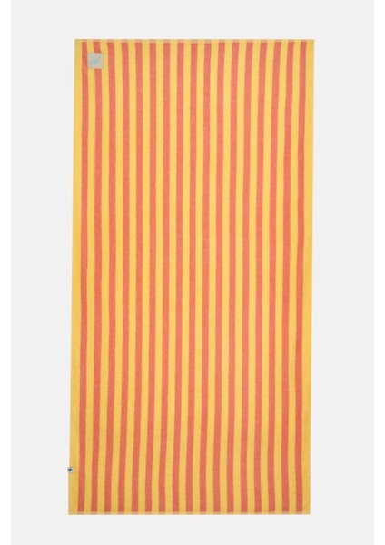 Midye Kabuğu Çizgili Jakarlı Havlu - Sarı/turuncu fiyatları