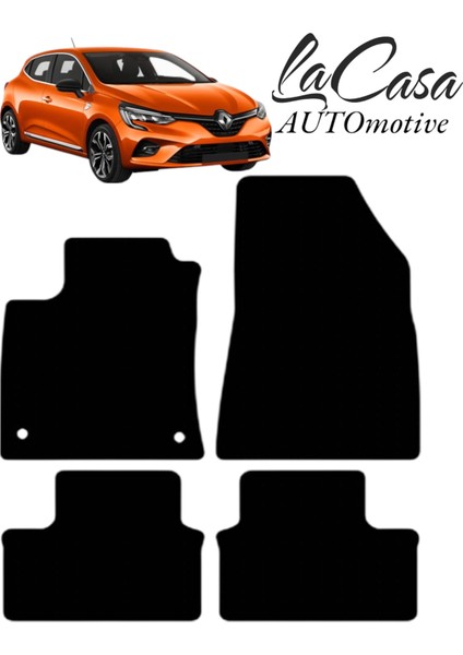 Renault Clio - 5 Uyumlu LaCasa Velur Halı Oto Paspas