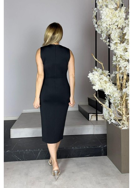 G1268 Taş ve Volan Detaylı Abiye Elbise Siyah fiyatları