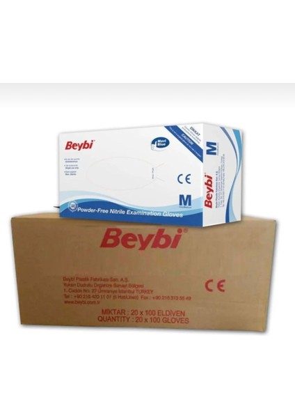 20 Kutu Pudrasız Mavi Nitril Muayene Eldiveni- Medium Beden - 1 Koli modelleri