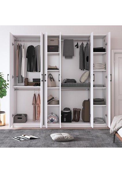 6 Kapaklı Gardrop 180CM G-06 fırsatları