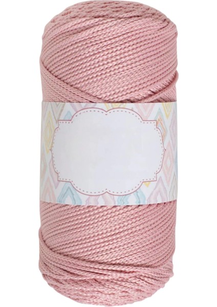 Makrome Ipi 3mm Polyester Açık Pembe