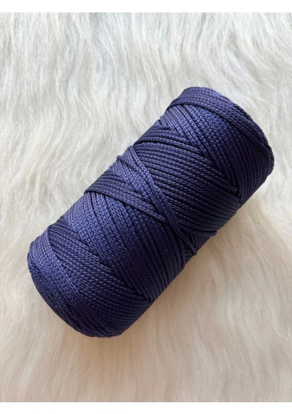 Makrome Ipi 3mm Polyester Lacivert