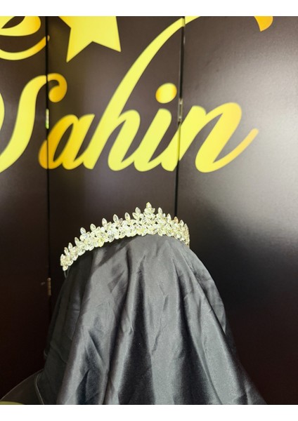 Prenses Tacı Kristal Parlak Gelin Nişan Söz Davet Için Ayarlanabilir