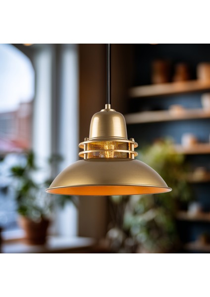 Candela Tekli Sarkıt Aydınlatma Metal Sıvama, Ev, Ofis, Cafe, Restoran Avizeleri, E27 Duy