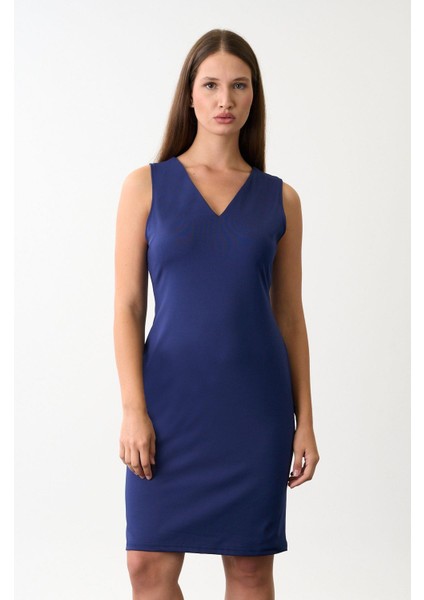 Alexandergardı V Yaka Kalem Elbise (B23-0081)