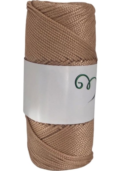 Makrome Ipi 3mm Polyester Açık Karamel