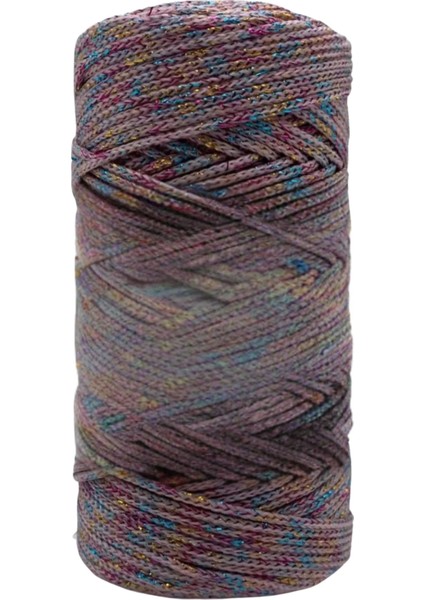 Makrome Ipi 3mm Polyester Gri Simli