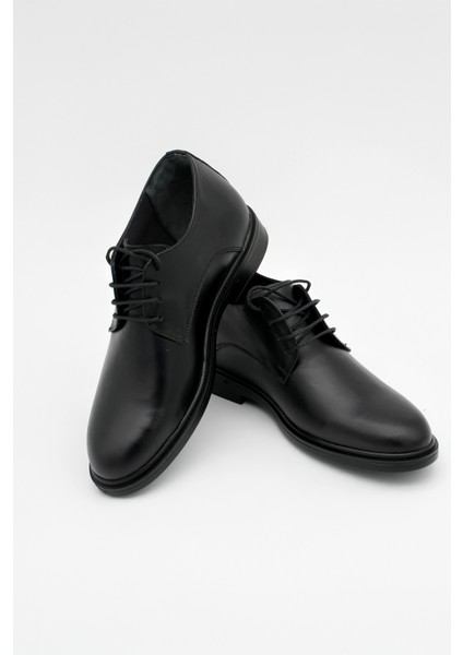 One Erkek Hakiki Deri El Yapımı Siyah Klasik 7 cm Boy Uzatan Ayakkabı fırsatları